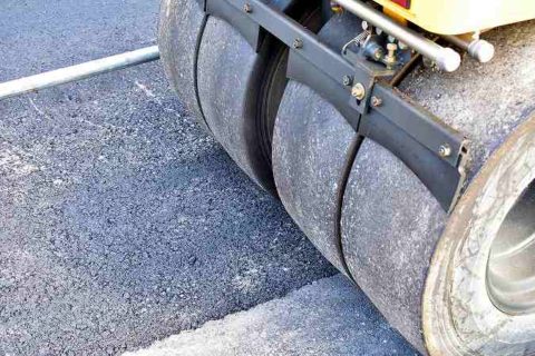 道路工事中の様子