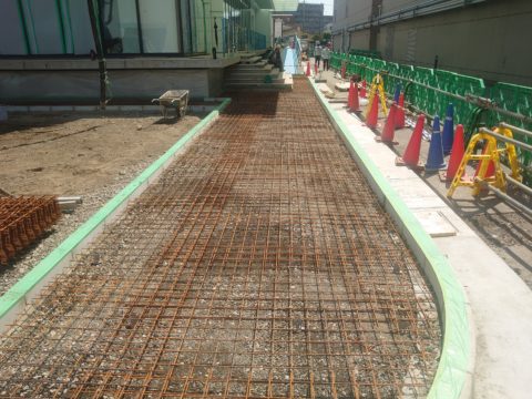 土間コンクリート打設